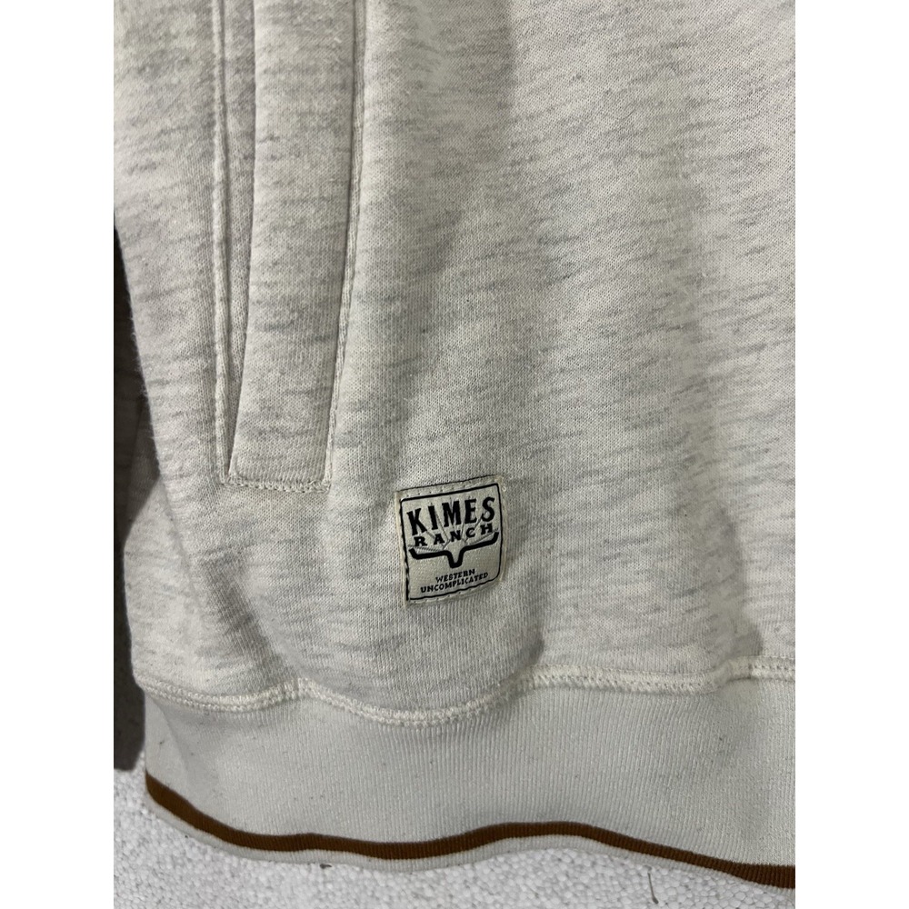 Kimes Ranch Hoodie Womens LARGE Oatmeal Two Scoops Pullover Fleece Western Logo - Picture 2 of 8